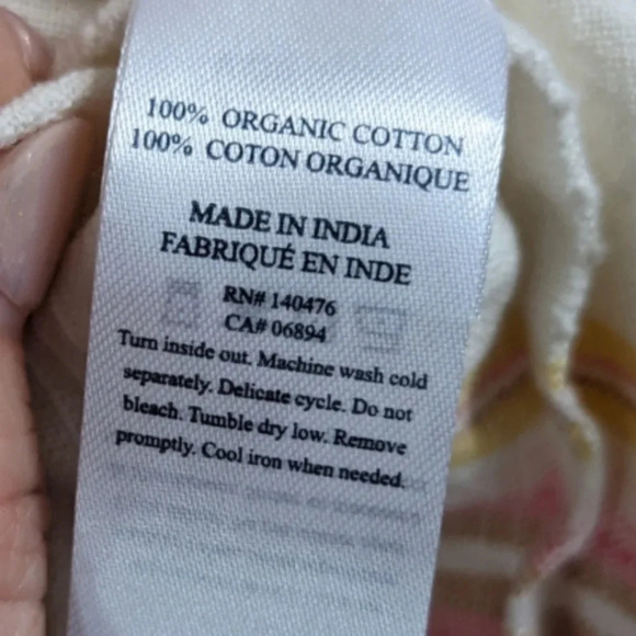 NWT Faherty Apres Soleil Stripe Hailee Dress sz M	 Organic Cotton Boho White - Picture 13 of 13